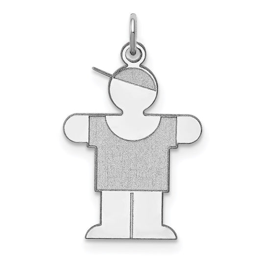 Sterling Silver Rhodium-plated Hugs Charm