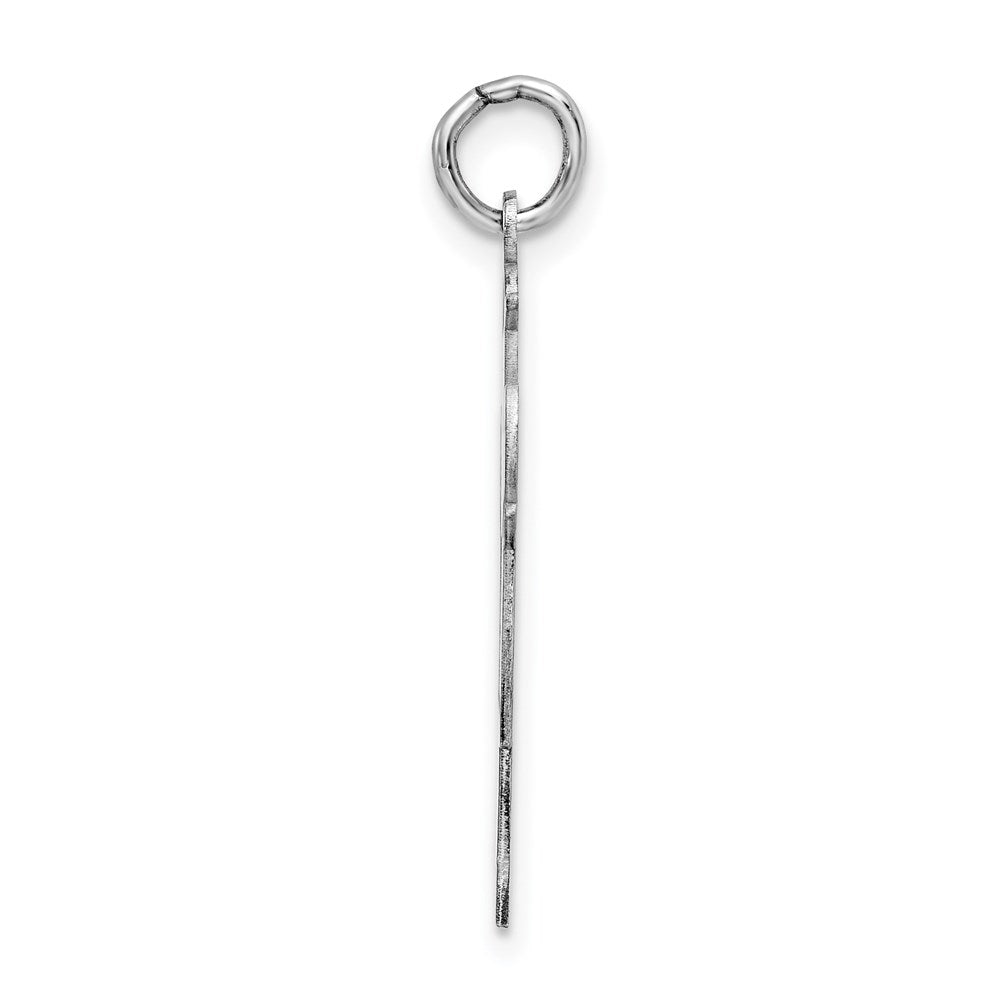 Sterling Silver Rhodium-plated Kiss Charm