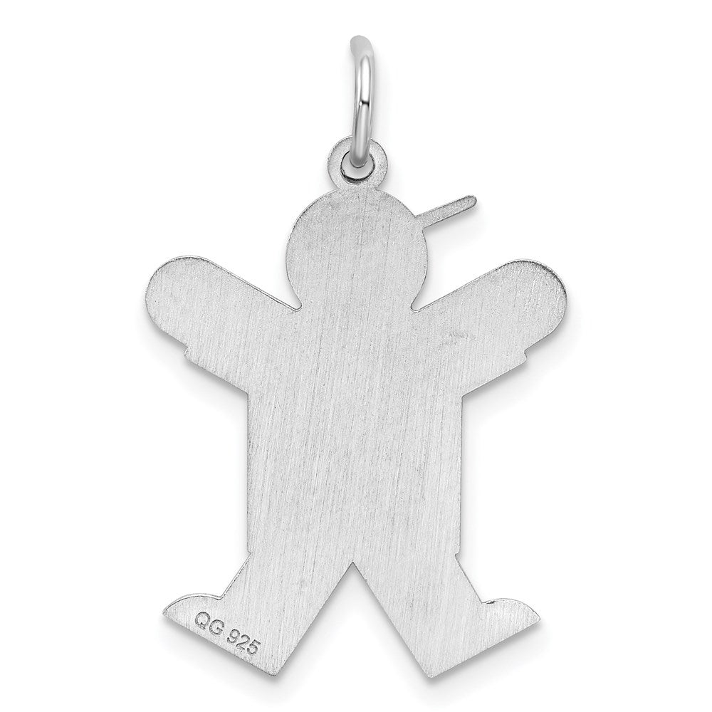 Sterling Silver Rhodium-plated Joy Charm