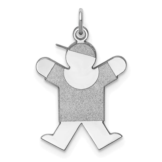 Sterling Silver Rhodium-plated Joy Charm