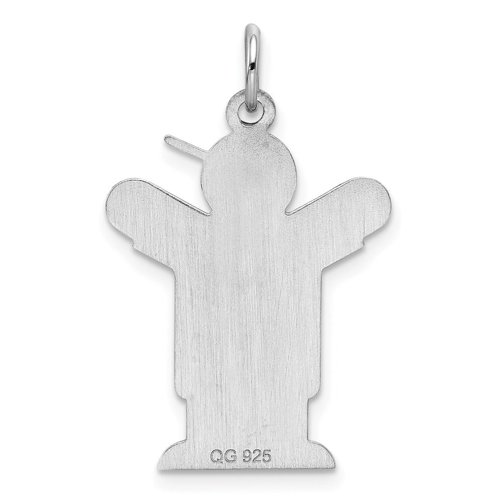 Sterling Silver Rhodium-plated Love Charm