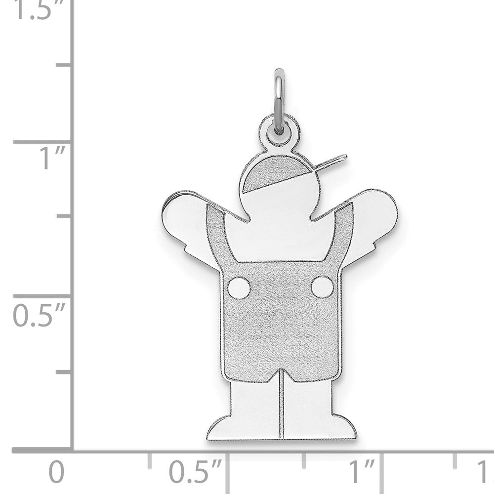 Sterling Silver Rhodium-plated Love Charm