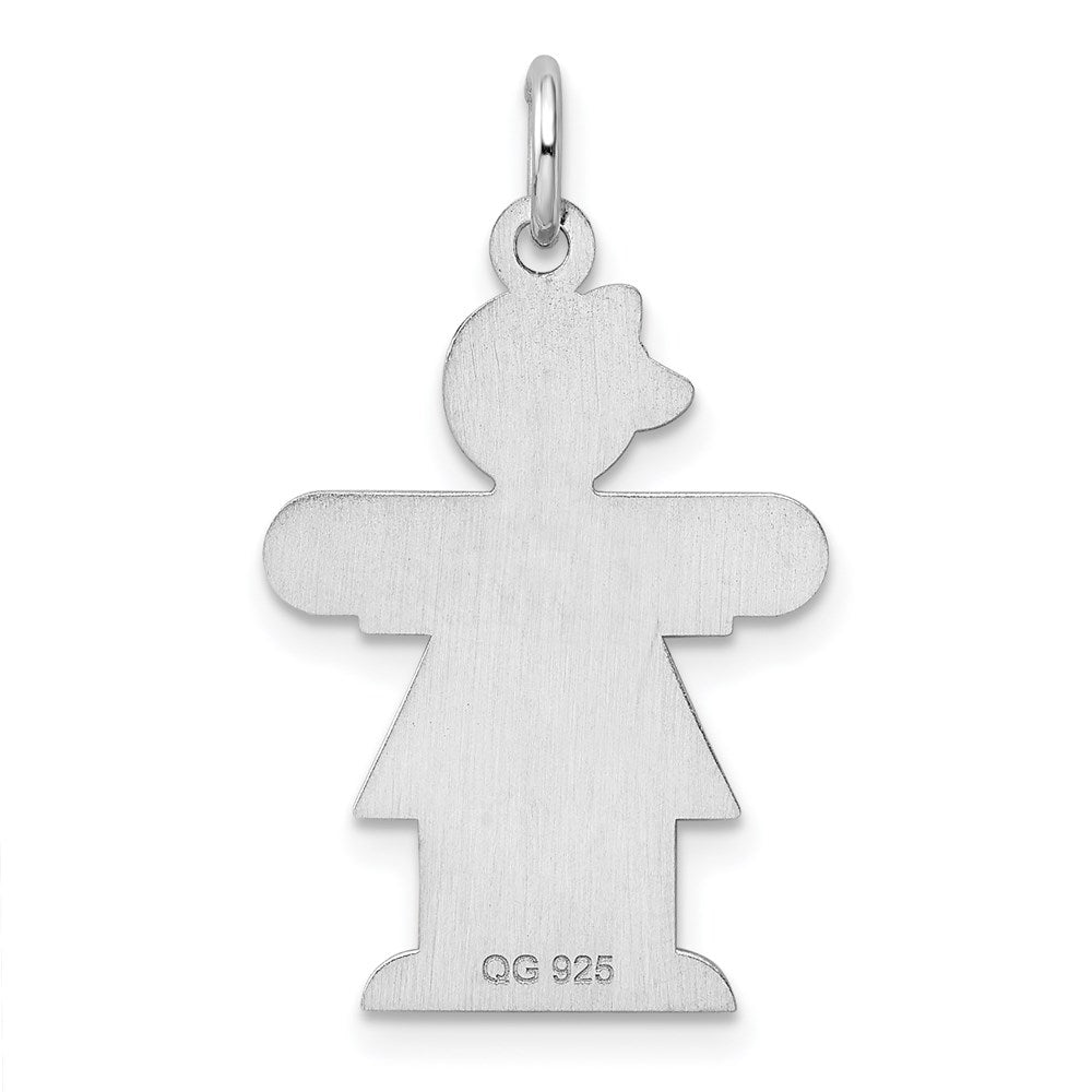 Sterling Silver Rhodium-plated Hugs Charm