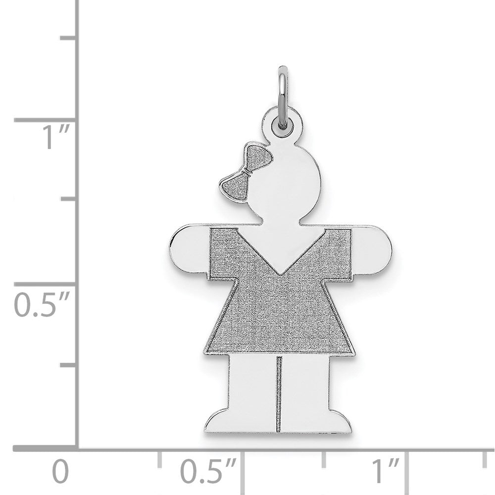 Sterling Silver Rhodium-plated Hugs Charm