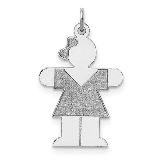 Sterling Silver Rhodium-plated Hugs Charm