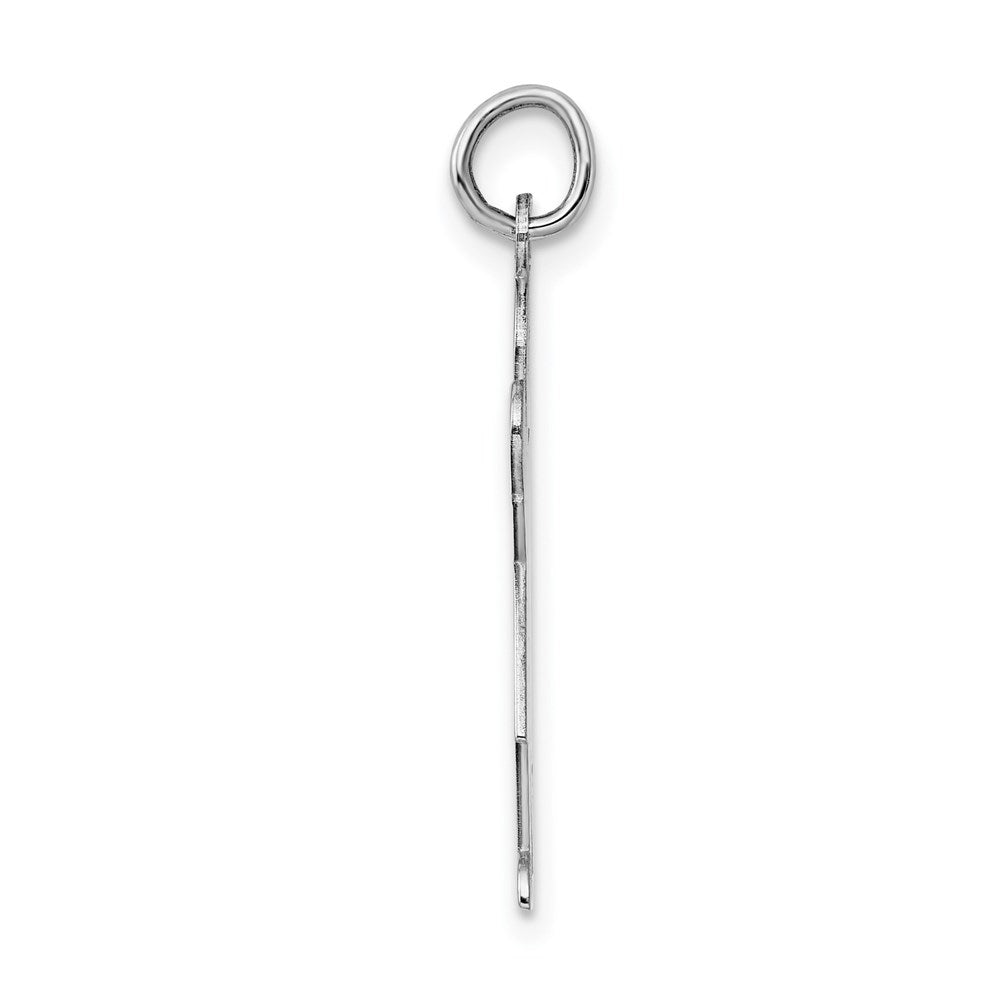 Sterling Silver Rhodium-plated Kiss Charm