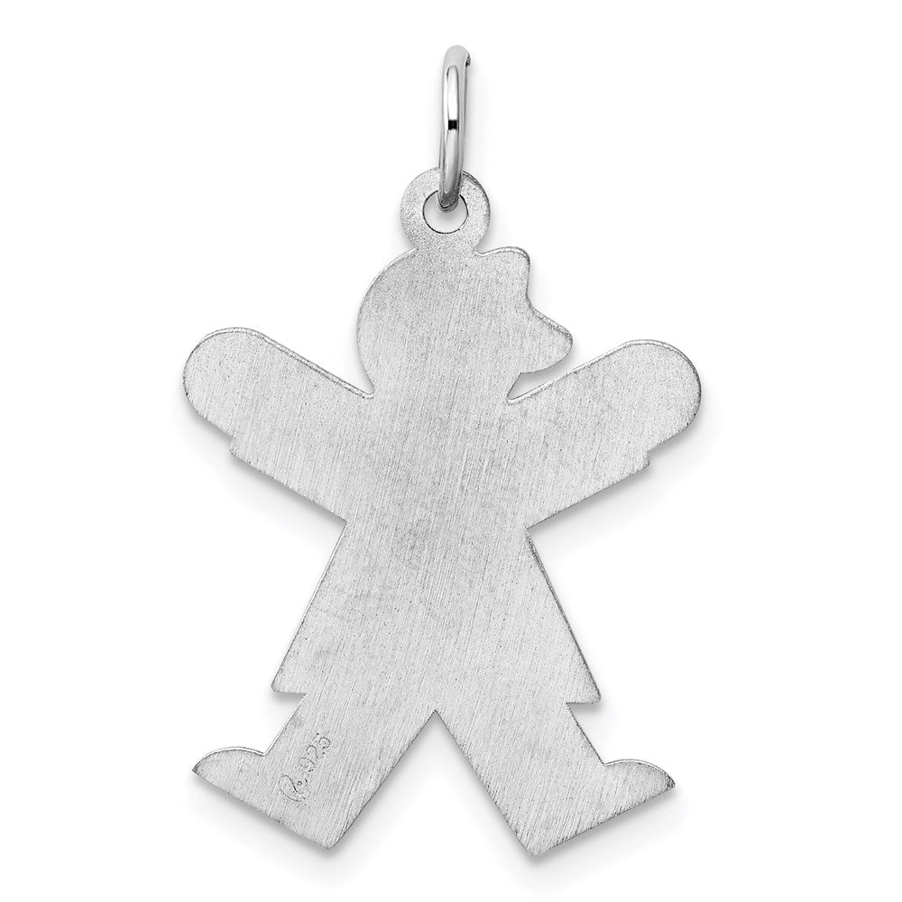 Sterling Silver Rhodium-plated Joy Charm