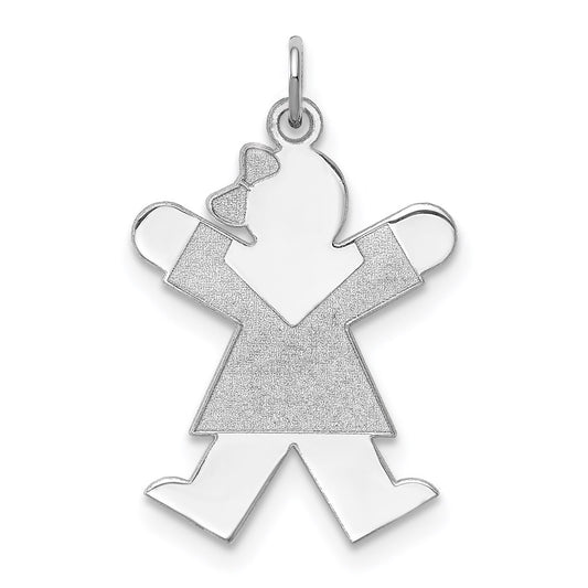 Sterling Silver Rhodium-plated Joy Charm