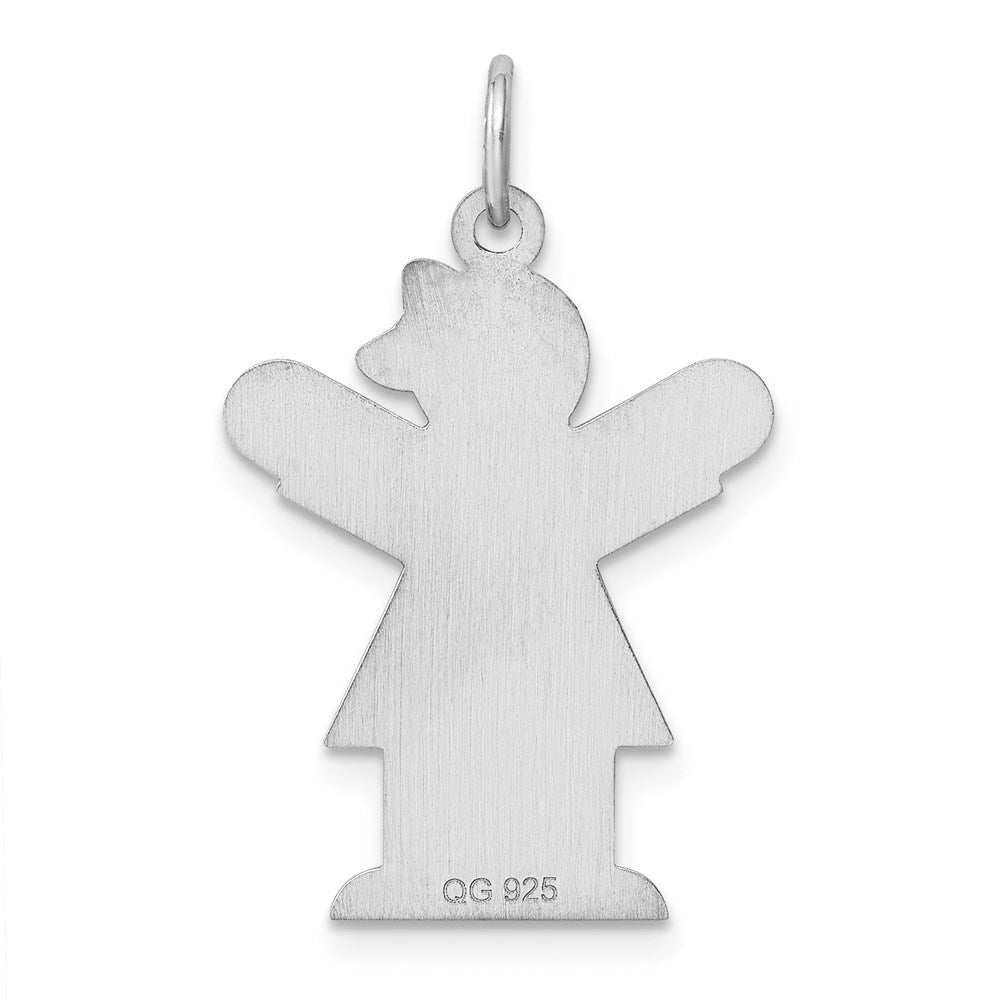 Sterling Silver Rhodium-plated Love Charm