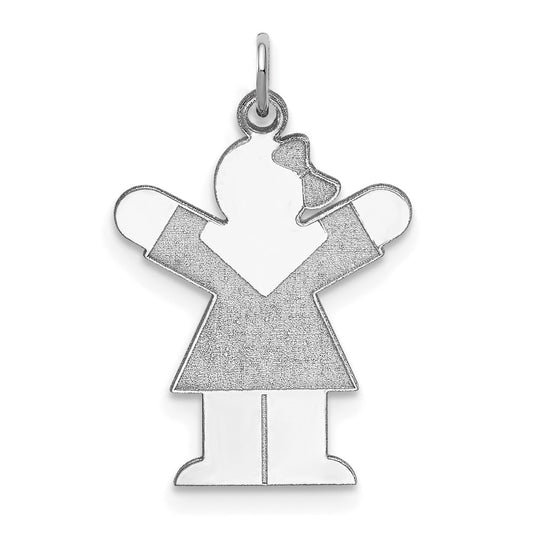 Sterling Silver Rhodium-plated Love Charm