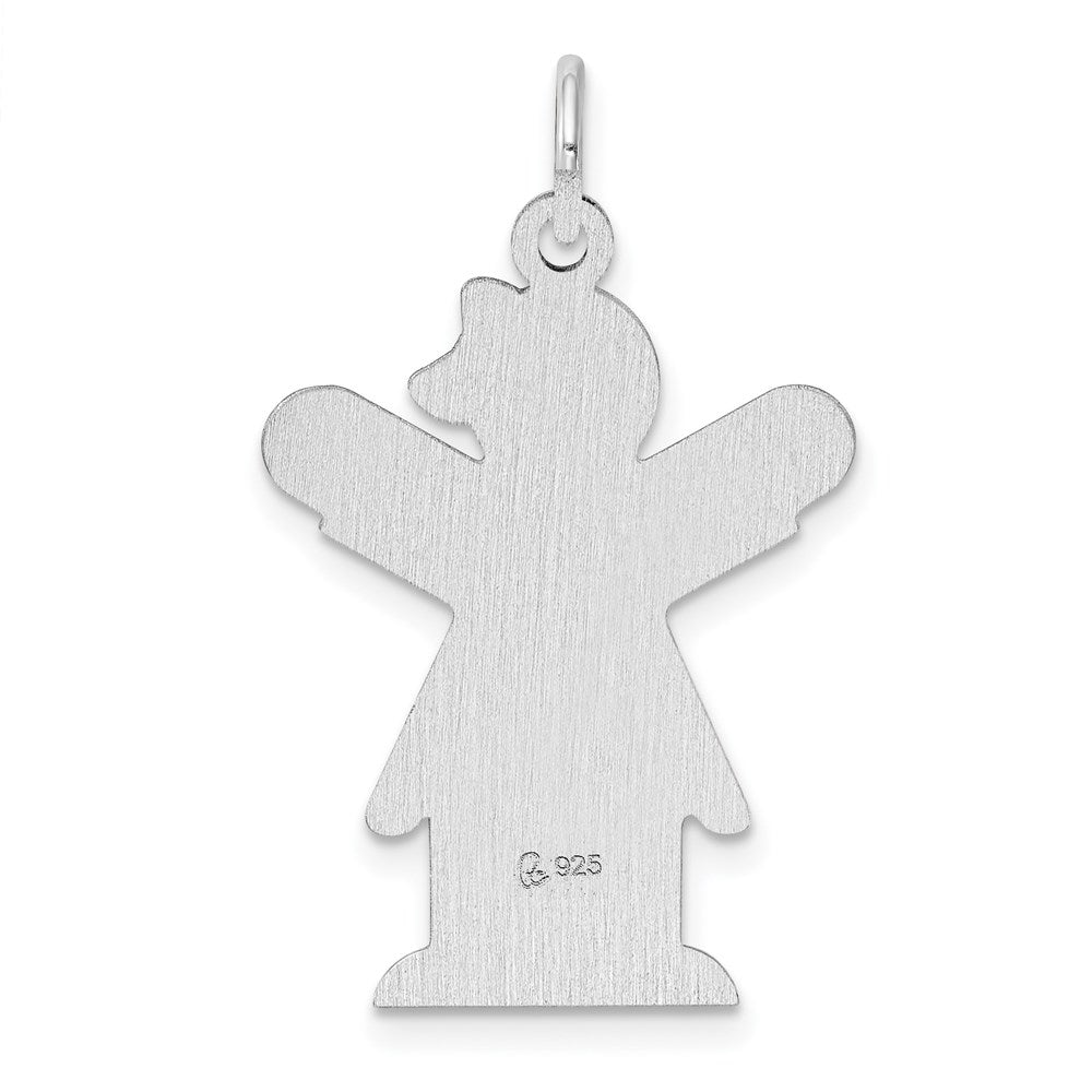 Sterling Silver Rhodium-plated Love Charm