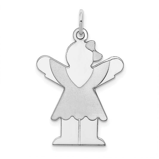 Sterling Silver Rhodium-plated Love Charm