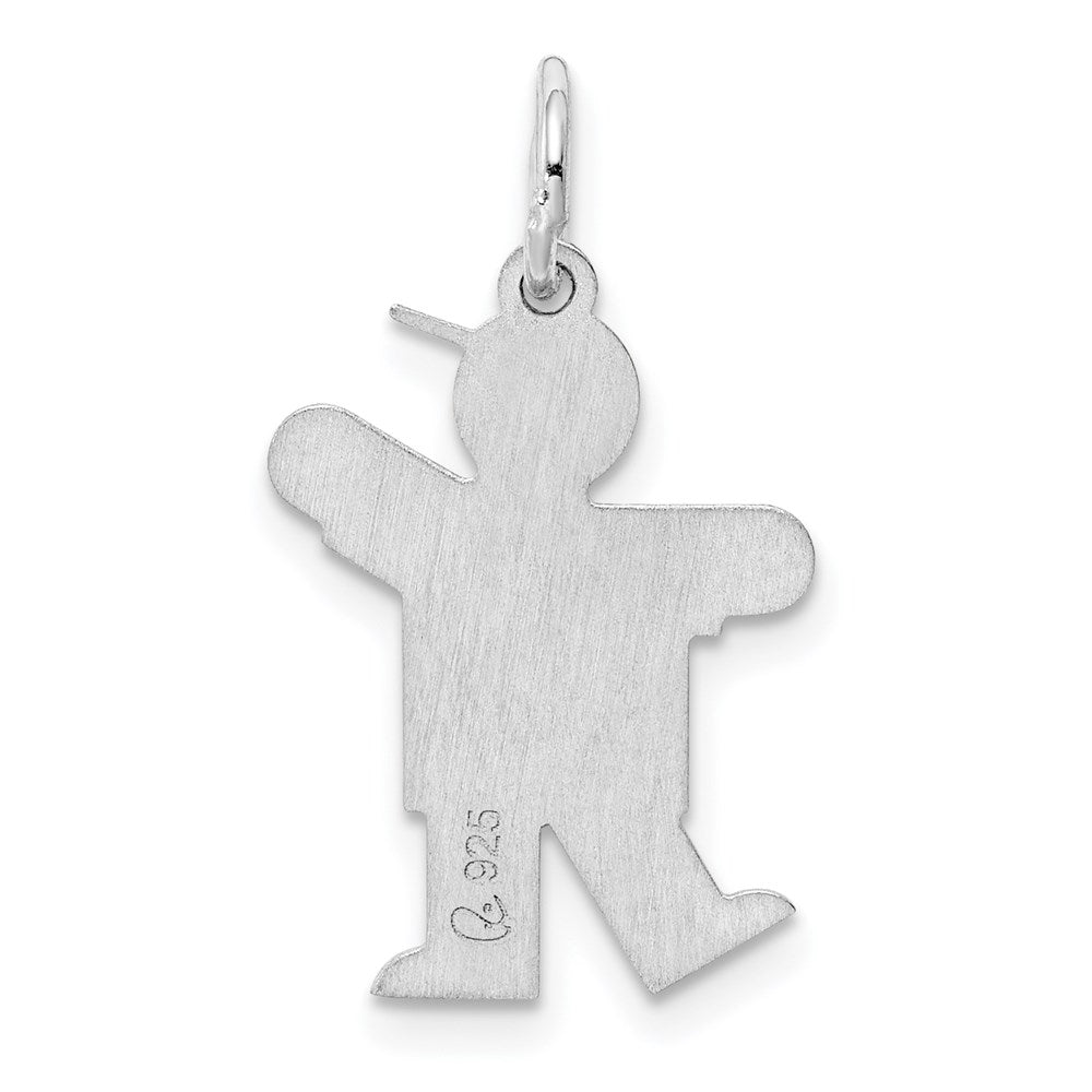Sterling Silver Rhodium-plated Charm
