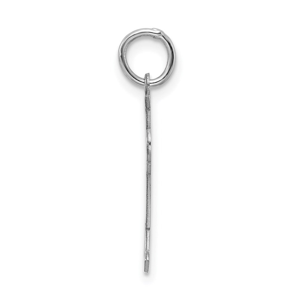 Sterling Silver Rhodium-plated Charm