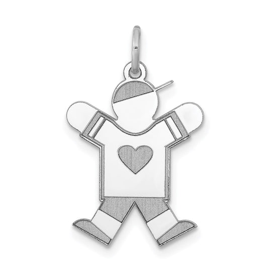 Sterling Silver Rhodium-plated Charm
