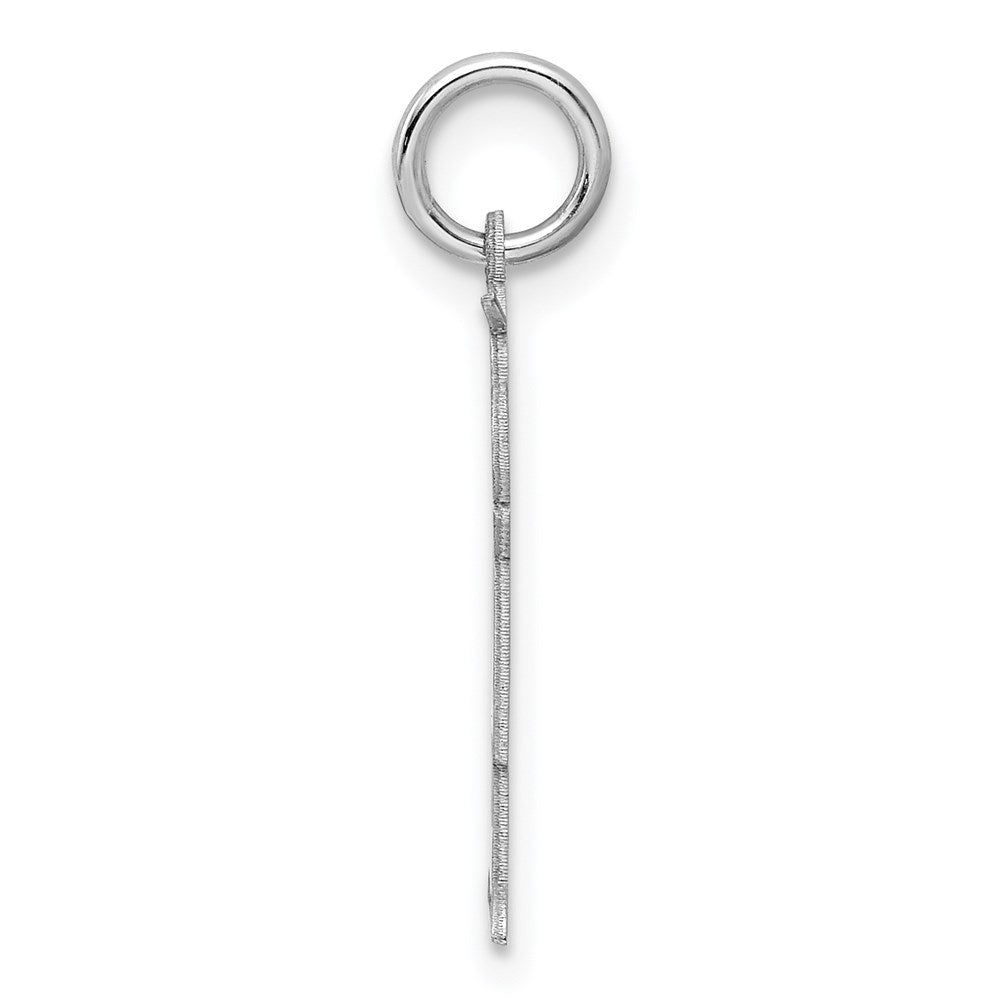 Sterling Silver Rhodium-plated Charm