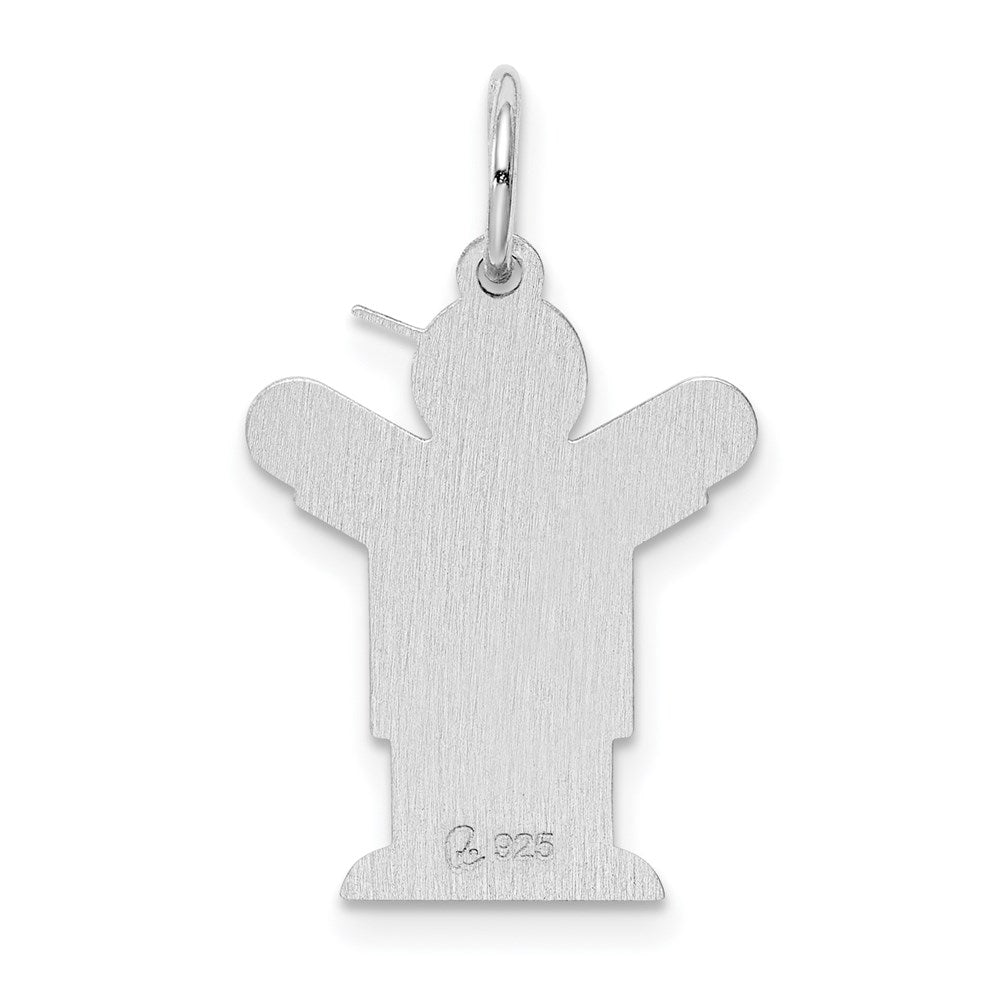 Sterling Silver Rhodium-plated Charm