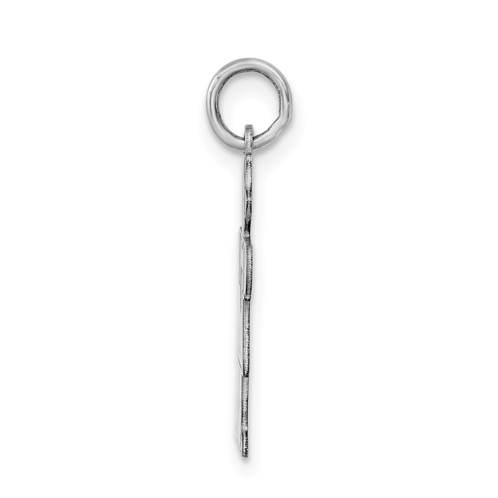 Sterling Silver Rhodium-plated Charm