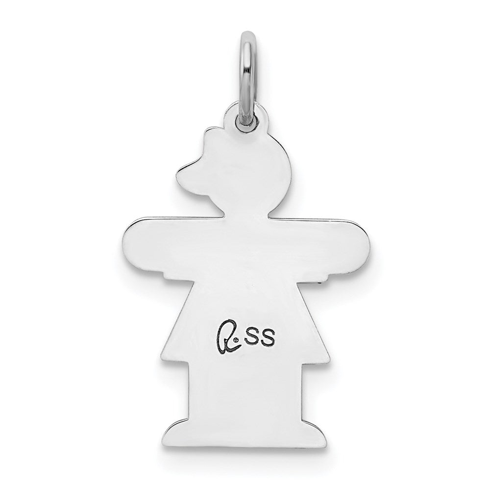 Sterling Silver Rhodium-plated Charm