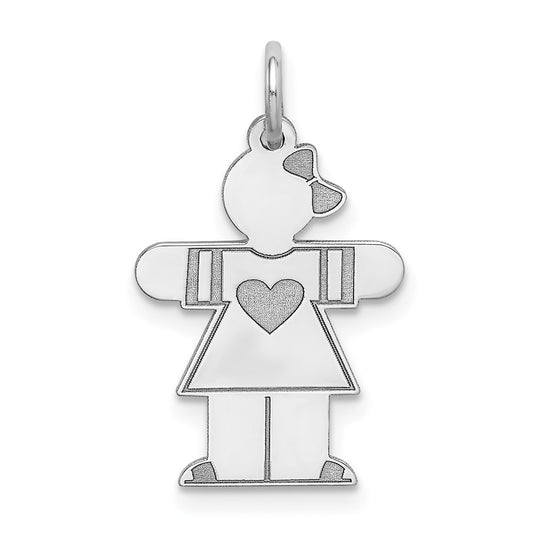 Sterling Silver Rhodium-plated Charm