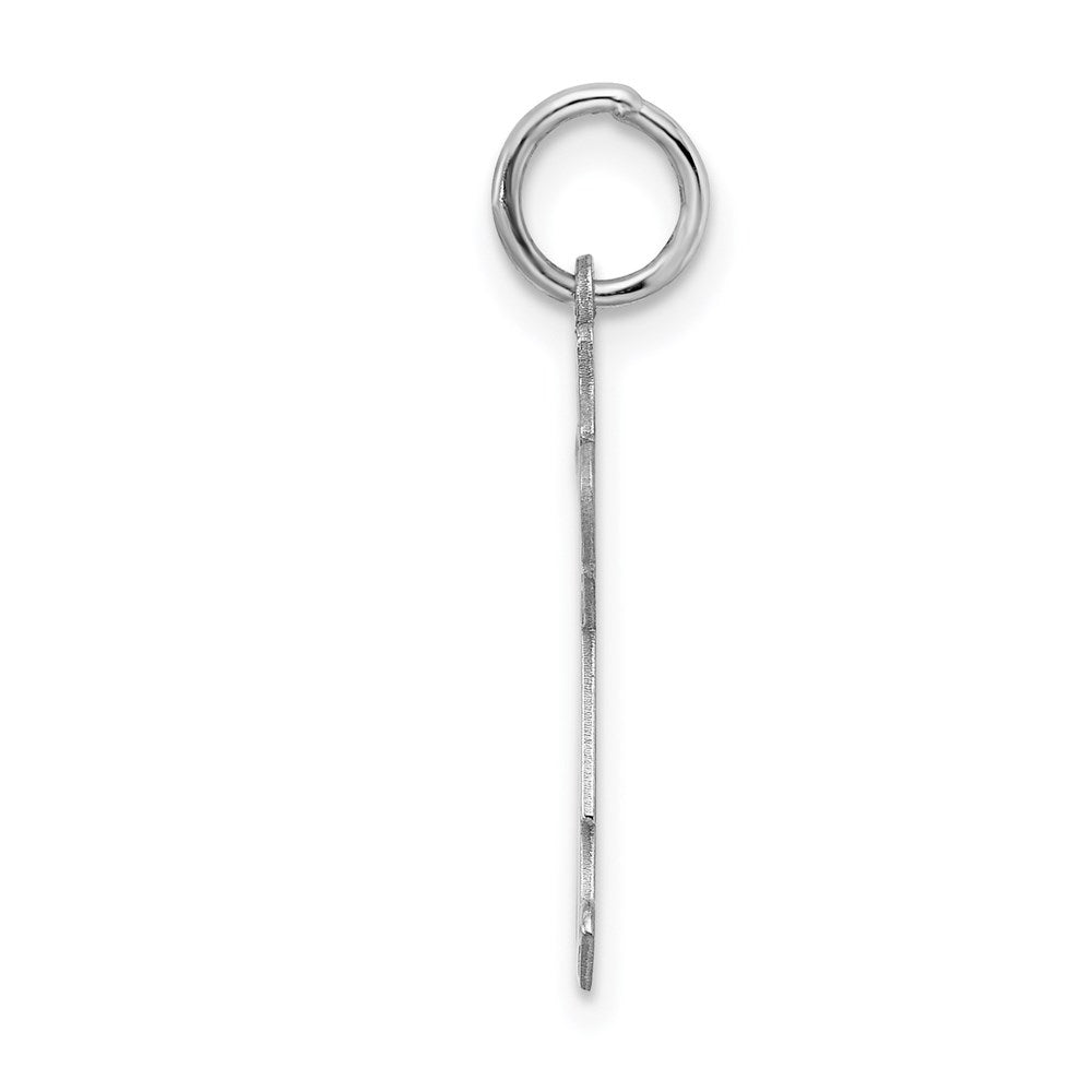 Sterling Silver Rhodium-plated Charm