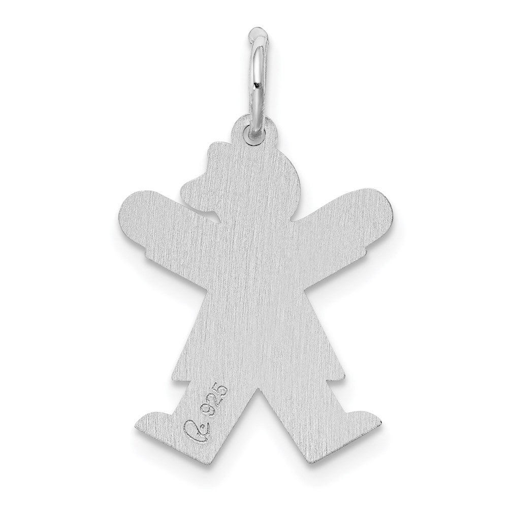 Sterling Silver Rhodium-plated Charm