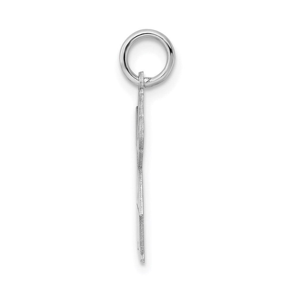 Sterling Silver Rhodium-plated Charm