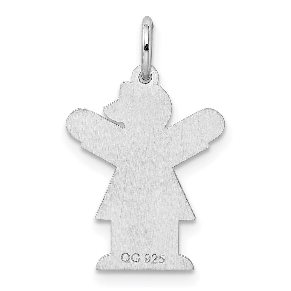 Sterling Silver Rhodium-plated Charm