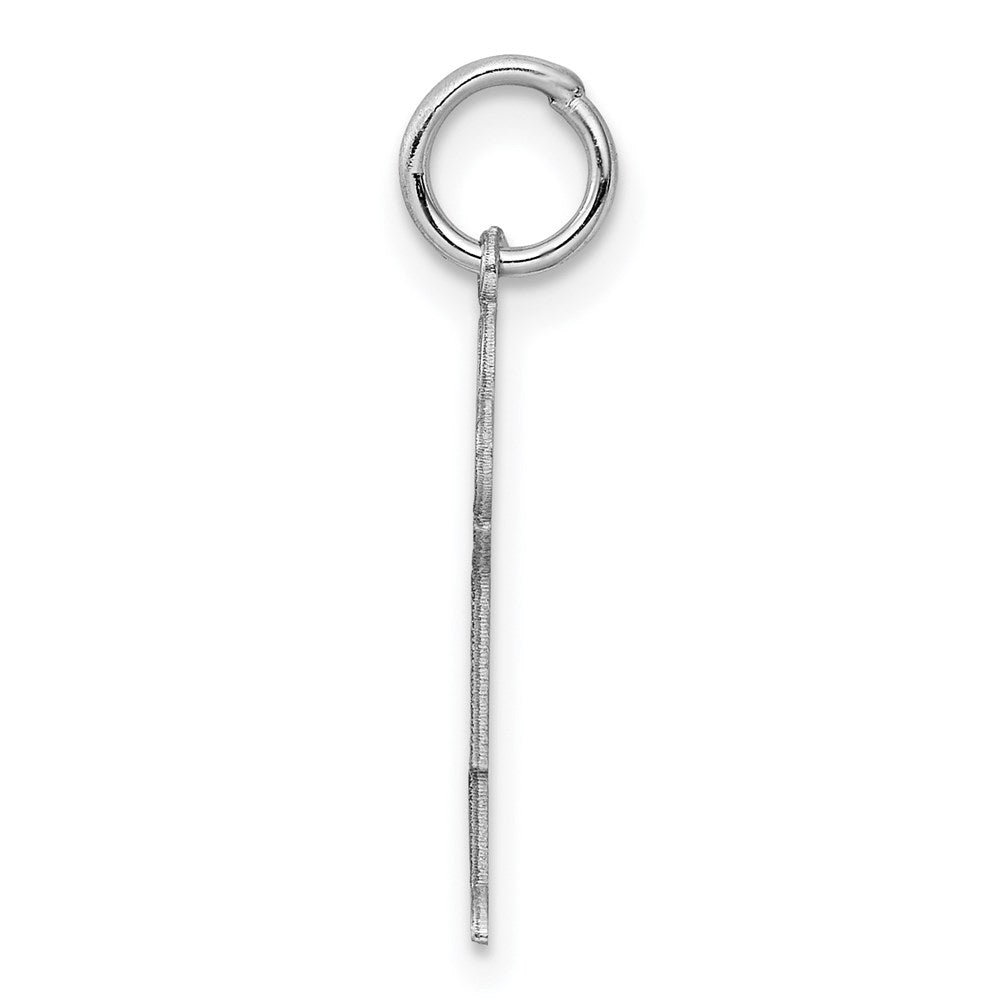 Sterling Silver Rhodium-plated Charm
