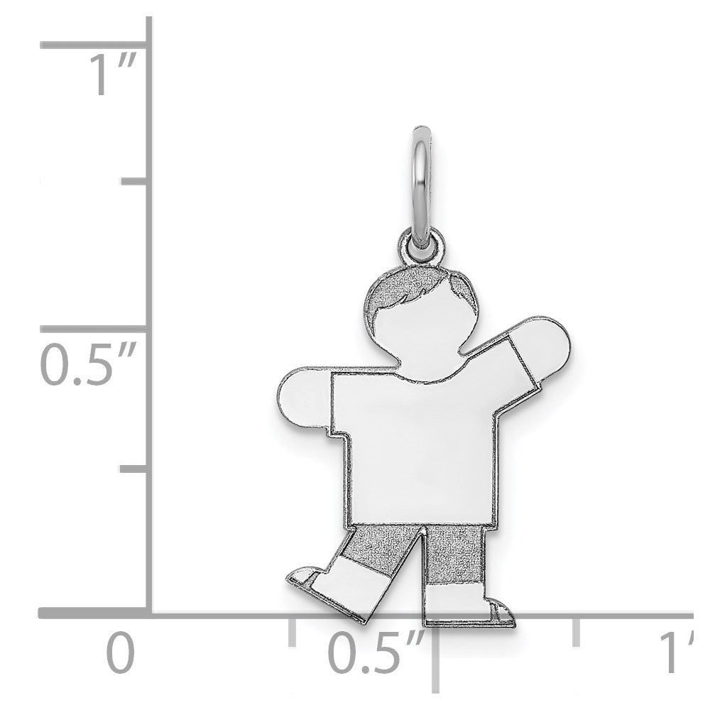 Sterling Silver Rhodium-plated Charm