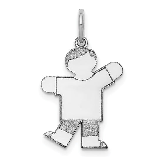 Sterling Silver Rhodium-plated Charm