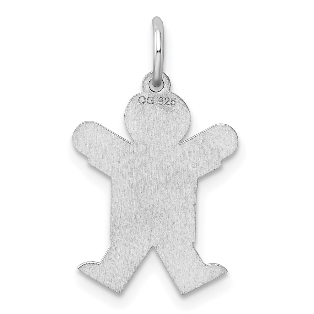 Sterling Silver Rhodium-plated Charm