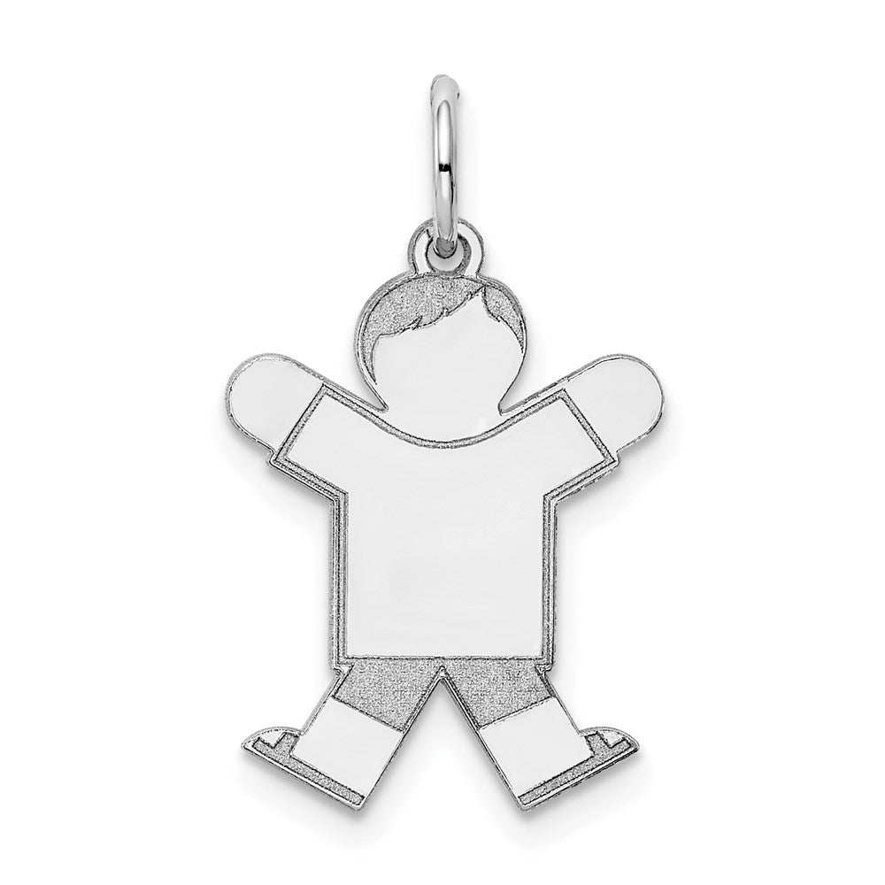 Sterling Silver Rhodium-plated Charm