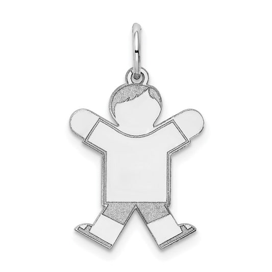Sterling Silver Rhodium-plated Charm