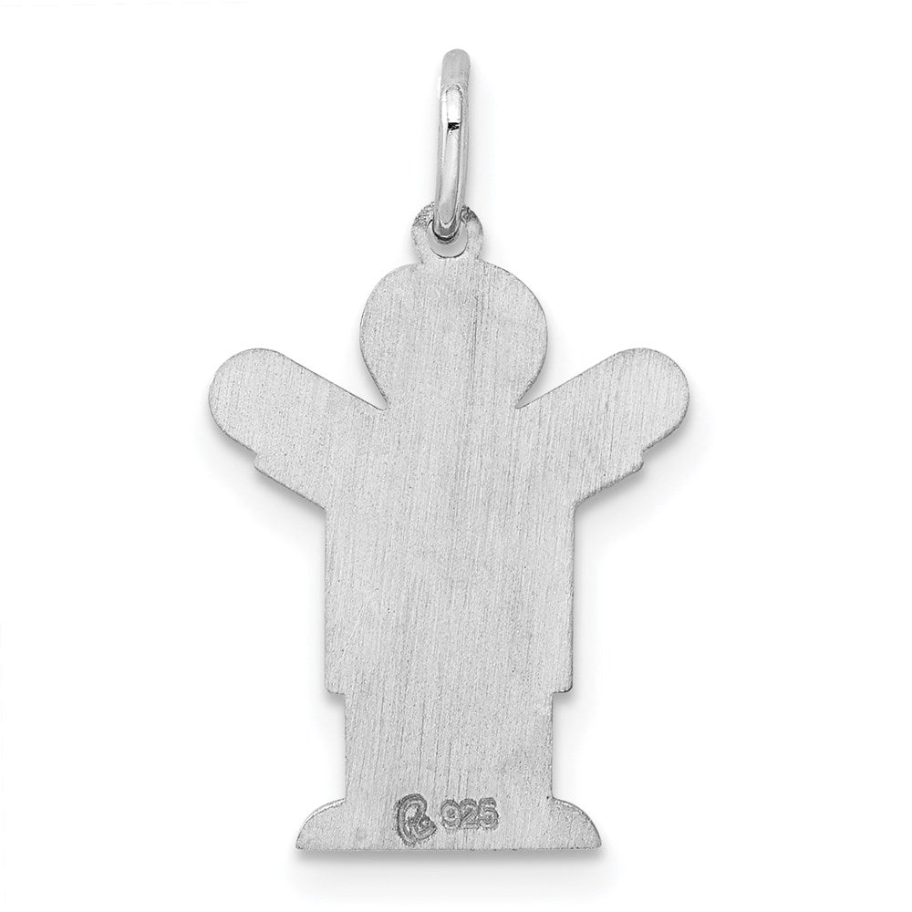 Sterling Silver Rhodium-plated Charm