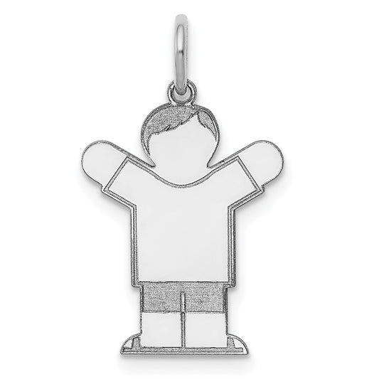 Sterling Silver Rhodium-plated Charm