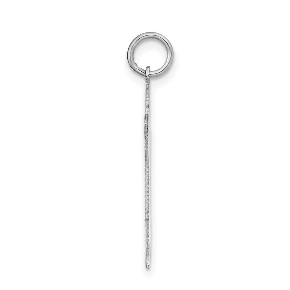 Sterling Silver Rhodium-plated Charm