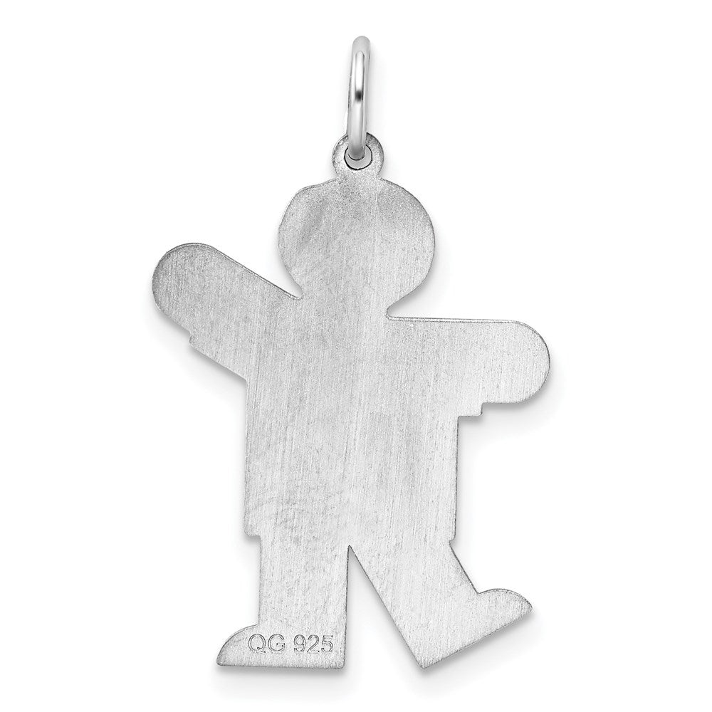 Sterling Silver Rhodium-plated Charm