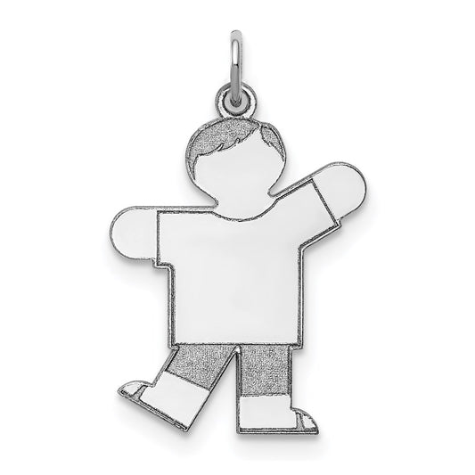 Sterling Silver Rhodium-plated Charm