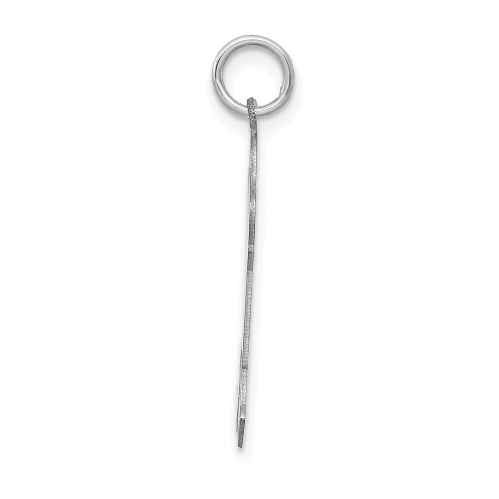 Sterling Silver Rhodium-plated Charm