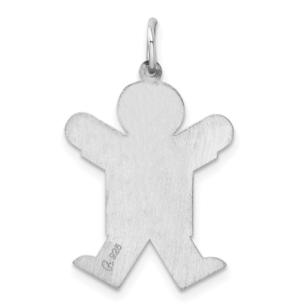 Sterling Silver Rhodium-plated Charm