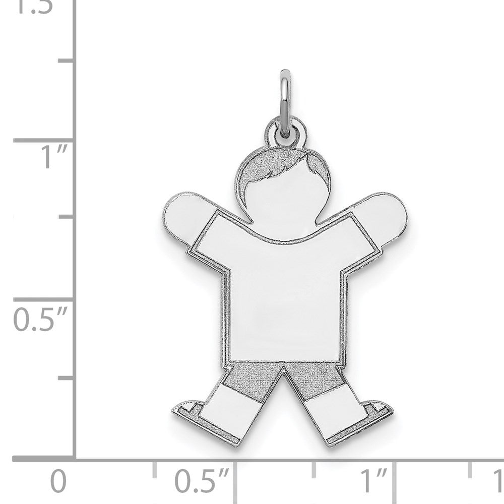 Sterling Silver Rhodium-plated Charm