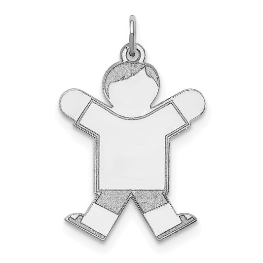 Sterling Silver Rhodium-plated Charm