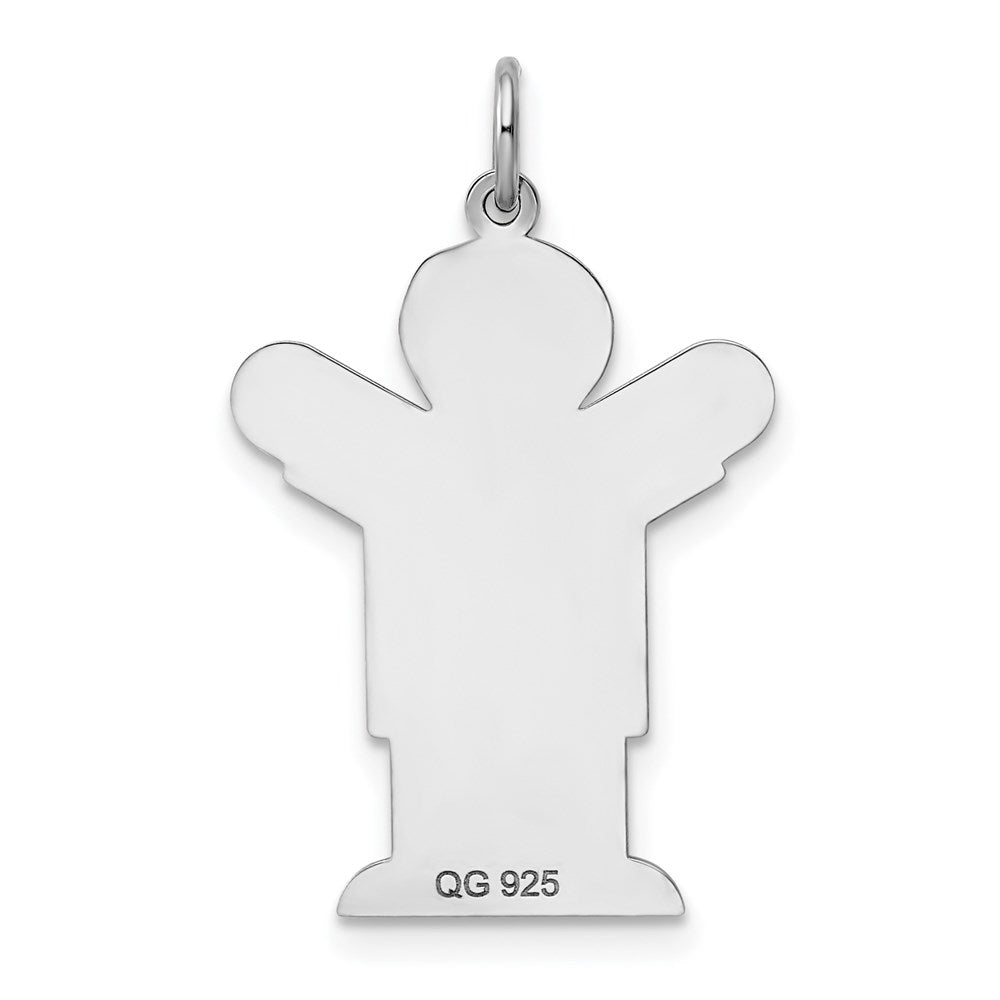 Sterling Silver Rhodium-plated Charm
