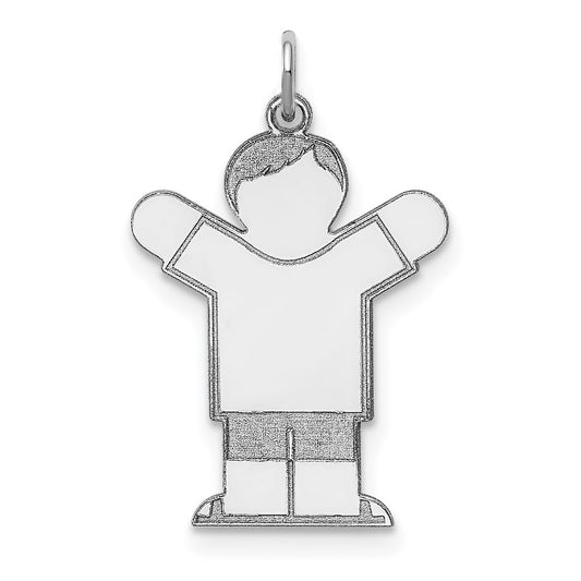 Sterling Silver Rhodium-plated Charm