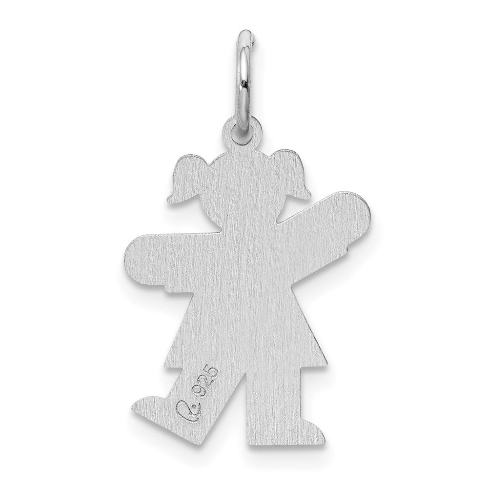 Sterling Silver Rhodium-plated Charm