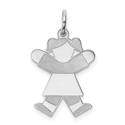 Sterling Silver Rhodium-plated Charm