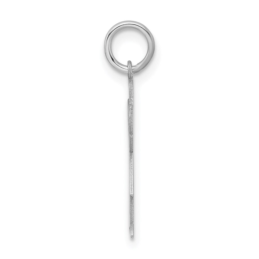 Sterling Silver Rhodium-plated Charm