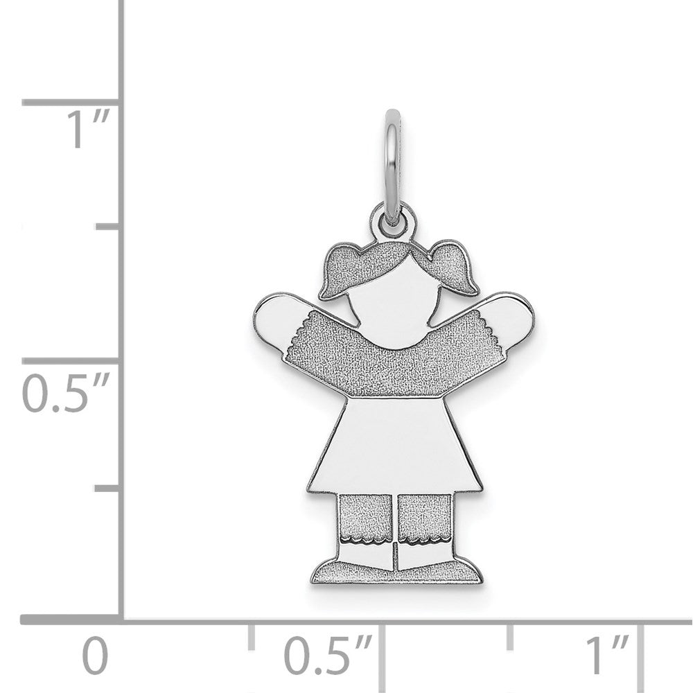 Sterling Silver Rhodium-plated Charm