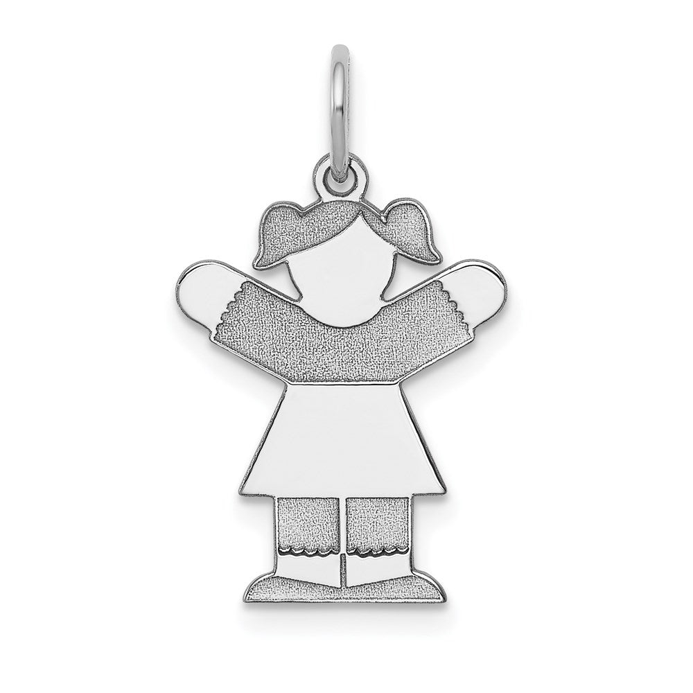 Sterling Silver Rhodium-plated Charm